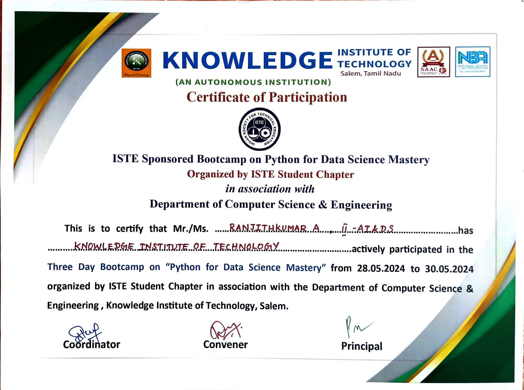 Python Bootcamp Certificate